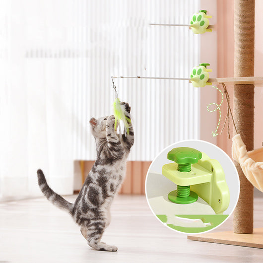 Juguete Interactivo para Gatos con Luz Infrarroja y Plumas - Vara de 3 Secciones - Image 3