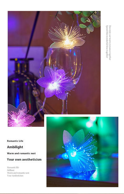 Guirnalda de Luces LED con Fibra Óptica Floral Intermitente para Bodas - Image 9