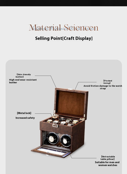 Estuche Mecedora de Cuero Premium para Reloj Automático - Image 15