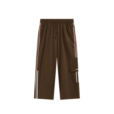 Pantalones Anchos con Rayas Laterales y Parches de Contraste - Estilo Retro Casual - Image 5