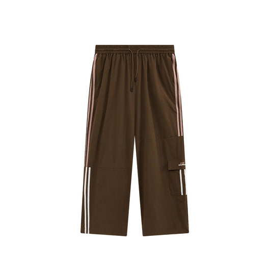 Pantalones Anchos con Rayas Laterales y Parches de Contraste - Estilo Retro Casual - Image 5