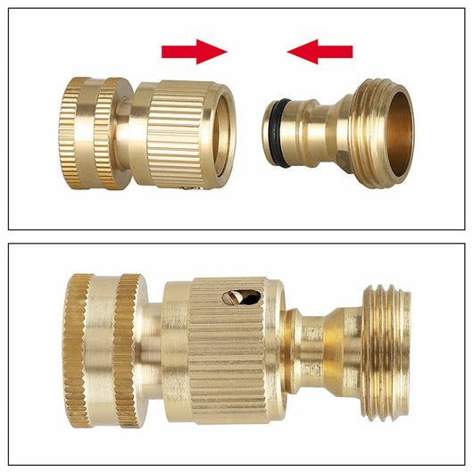 Juego de Conexiones Rápidas de Latón 3/4" para Tuberías de Agua - Image 2