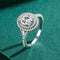Anillo de Plata 925 con Diamante Talla Esmeralda
