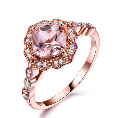 Anillo de Morganita Lujo en Plata Esterlina para San Valentín - Image 5