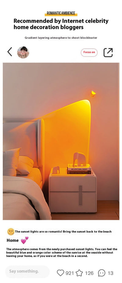 Lámpara de Pared Recargable Atardecer Rojo - Instalación sin Herramientas para Dormitorio - Image 9