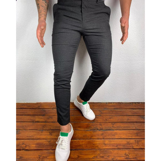 Pantalones Chaps Casuales de Color Sólido para Hombre - Image 3