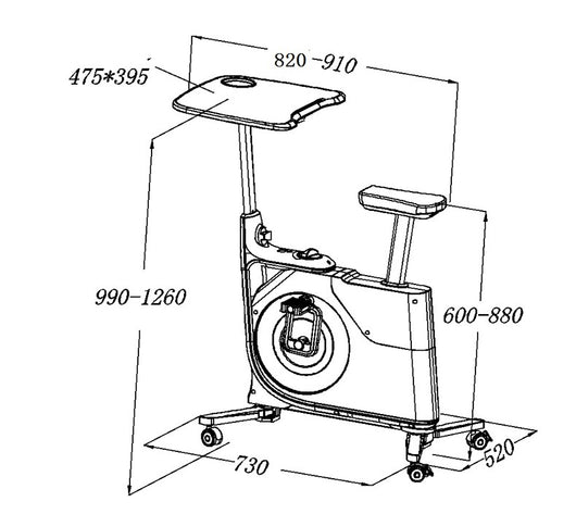 Bicicleta Estática Compacta para Escritorio con Control Magnético Silencioso - Image 2