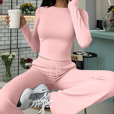Conjunto Deportivo Clásico: Camiseta Manga Larga y Pantalón