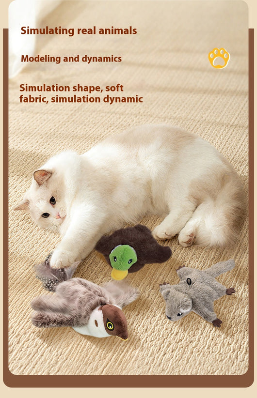 Juguete Interactivo para Gatos - Pájaro Cantarín con Sonido y Movimiento Automático - Image 16