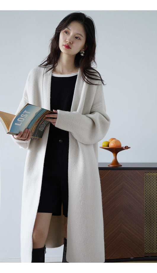 Cardigan Largo Tejido Suelto para Mujer - Abrigo Acogedor - Image 10