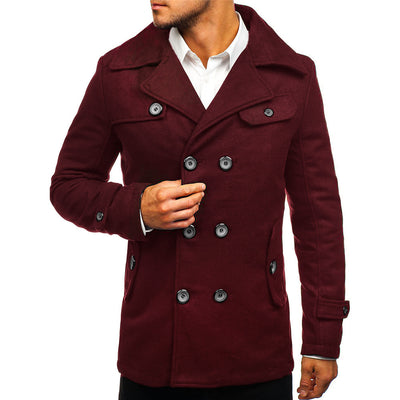 Abrigo de Lana Doble Botonadura Slim Fit para Hombre - Image 3