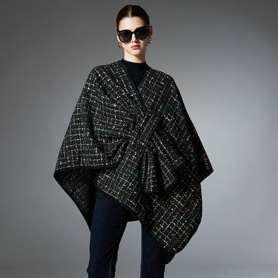 Chal Navideño de Lentejuelas Multicolor para Mujer - Image 3
