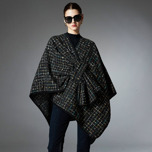 Chal Navideño de Lentejuelas Multicolor para Mujer - Image 3
