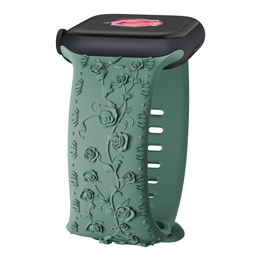 Correa de Reloj de Silicona con Diseño en Relieve Rosa - Image 17