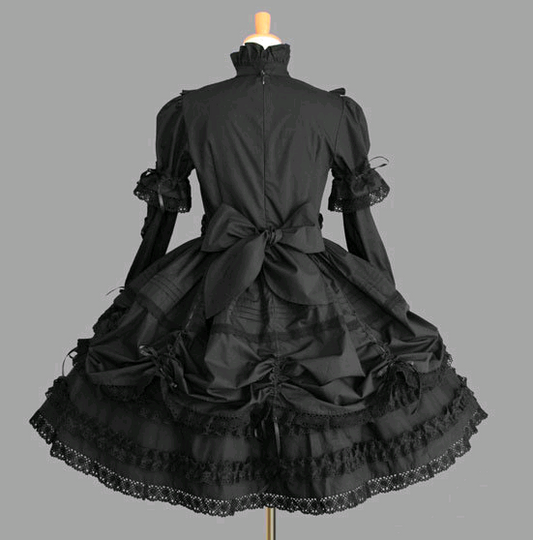 Vestido Gótico Retro de Encaje con Mangas Abullonadas - Disfraz Cosplay - Image 2