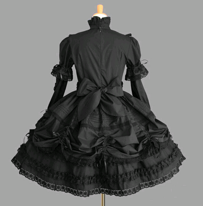 Vestido Gótico Retro de Encaje con Mangas Abullonadas - Disfraz Cosplay - Image 2