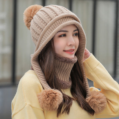 Gorro Tejido Plush Twist con Bola Colgante para Mujer - Image 18