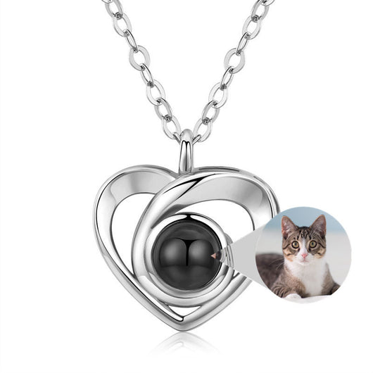 Collar Corazón de Plata S925 con Proyección de Foto Romántica - Image 8