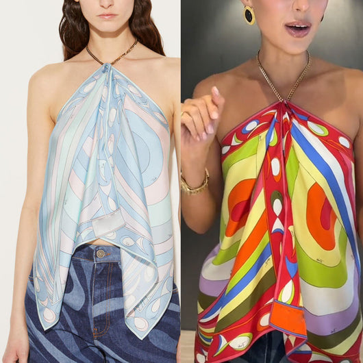 Sostén Halter Primavera Verano con Estampado de Posicionamiento - Image 2