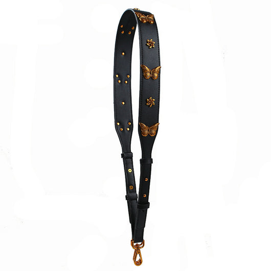 Bolso de Mujer Mariposa Dorado con Correa Ancha - Image 9