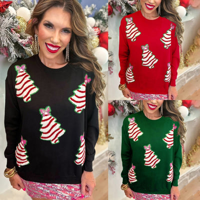 Suéter Navideño para Mujer con Árbol y Lentejuelas Brillantes - Image 18