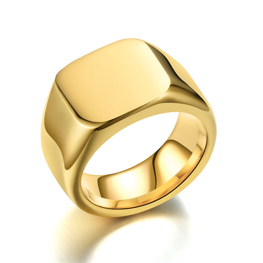 Anillo de Acero Inoxidable Liso Diseño Vintage - Image 9