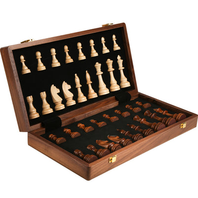 Juego de Ajedrez en Madera Maciza Grande con Tablero Plegable para Niños - Image 4