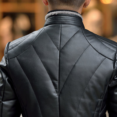 Chaqueta de Cuero y Plumón para Hombre Haining - Image 3
