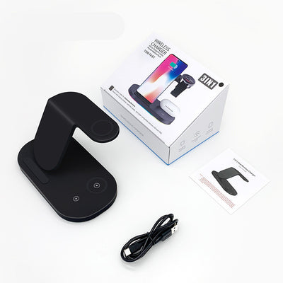 Cargador Inalámbrico 3 en 1 para Smartphone
