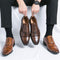 Zapatos de Cuero Ejecutivos Estilo Británico Punta Cuadrada Transpirables