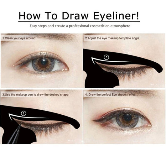 Plantilla de Delineador Felino y Sombra de Ojos - Herramienta de Maquillaje Cat Eye - Image 4