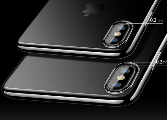 Funda Telefónica con Acabado Plateado Brillante