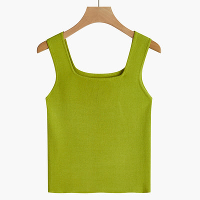 Conjunto de Camisola Cuello Cuadrado sin Mangas para Mujer - Image 15
