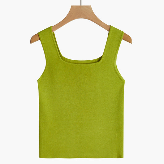 Conjunto de Camisola Cuello Cuadrado sin Mangas para Mujer - Image 15