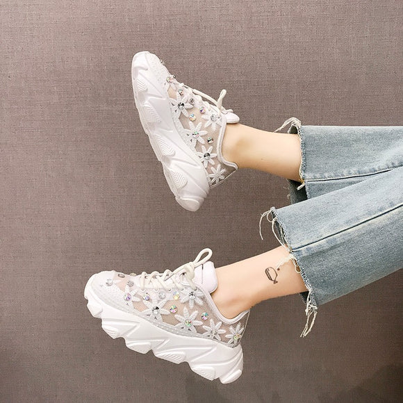 Zapatillas Deportivas Mujer Verano - Malla Transpirable con Suela Gruesa