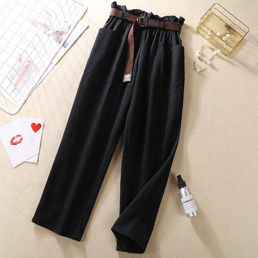 Pantalones Casuales con Cintura Elástica y Estampado Floral - Image 17