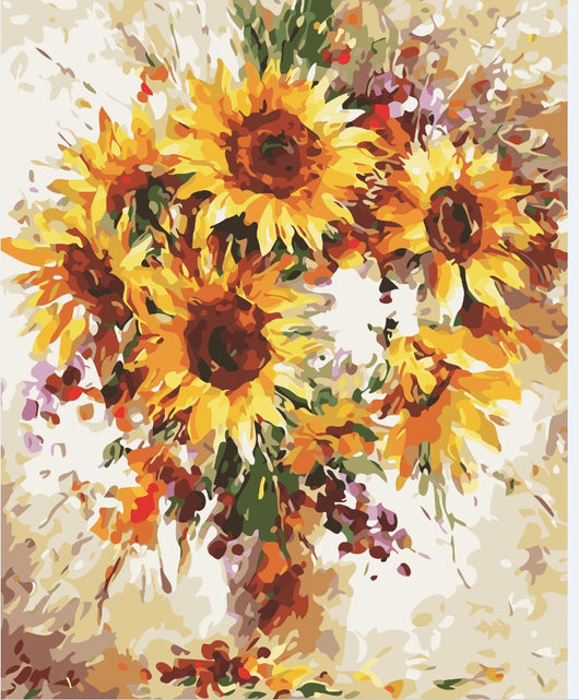 Pintura por Números - Girasoles