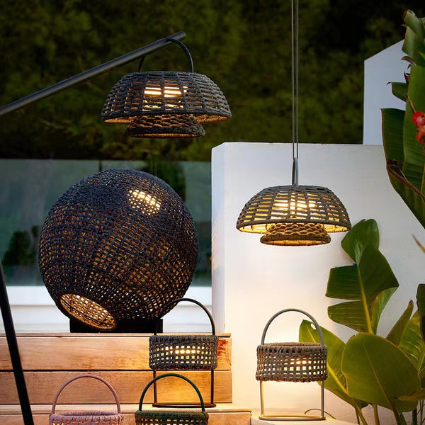 Lámpara Colgante de Jardín Estilo Vintage para Terrazas y Pérgolas