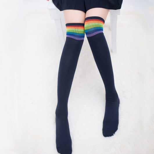 Calcetines Largos Arcoíris hasta la Rodilla para Otoño e Invierno - Image 4
