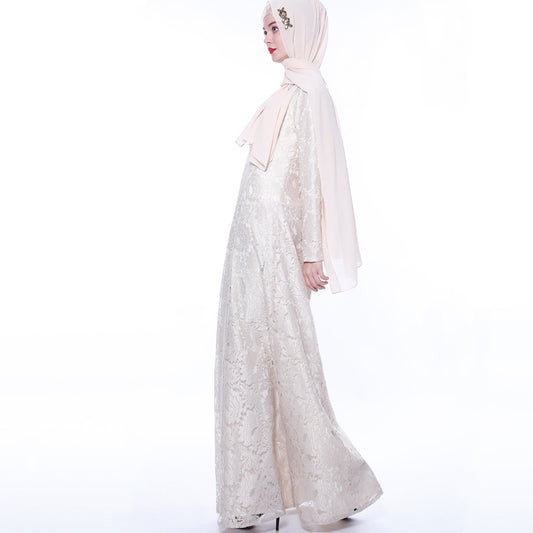 Vestido Musulmán de Encaje para Mujer - Fresco y Elegante para Verano - Image 2