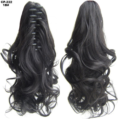 Extensión de Cabello Ondulado Largo con Clip - Peluca Postiza Gris Natural - Image 17