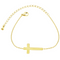 Jesus Cristo Cruz Pulseira Banhado a Prata Dourado Pulseira Presente Madrinha Joias Religiosas Aço Inoxidável Dourado