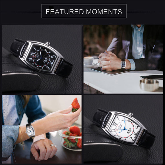Reloj Mecánico Automático Casual de Barril para Hombre