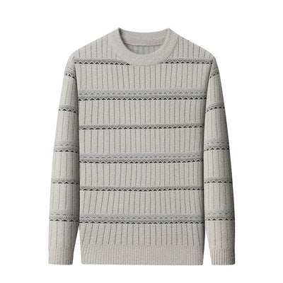 Suéter Grueso de Cuello Redondo para Hombre con Forro Polar y Textura de Visón Sintético - Image 37