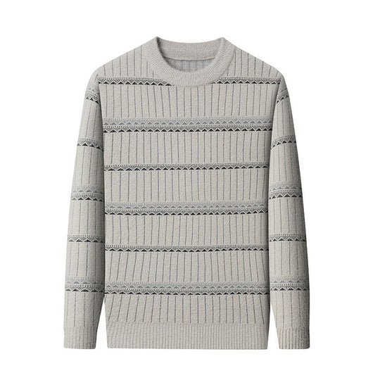 Suéter Grueso de Cuello Redondo para Hombre con Forro Polar y Textura de Visón Sintético - Image 37