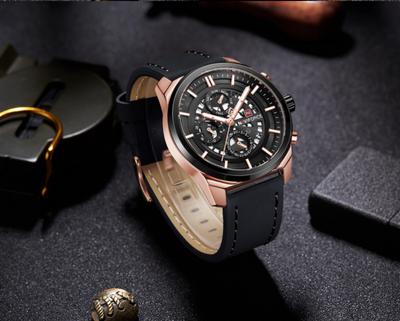 Reloj Deportivo NAVIFORCE para Hombre - Diseño Hueco Tres Agujas, Correa de Cuero y Resistencia al Agua - Image 4