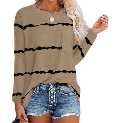 Camiseta Estampada con Bolsillo de Manga Larga para Mujer - Image 10