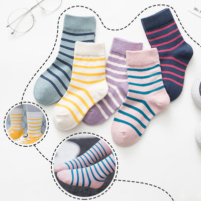 Paquete de 5 Pares de Calcetines Deportivos de Otoño/Invierno para Niños - Image 16