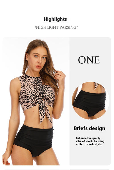 Bikini de Cintura Alta Estilo Europeo Americano - Traje de Baño Dividido - Image 15