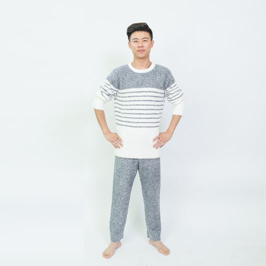 Pijamas de Hombre Rayas Suaves - Otoño e Invierno - Image 2